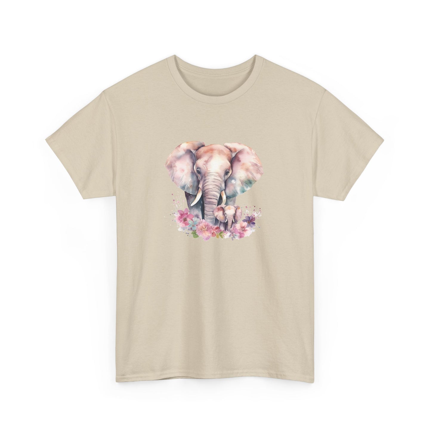 Watercolor Elephants Short Sleeve Tee