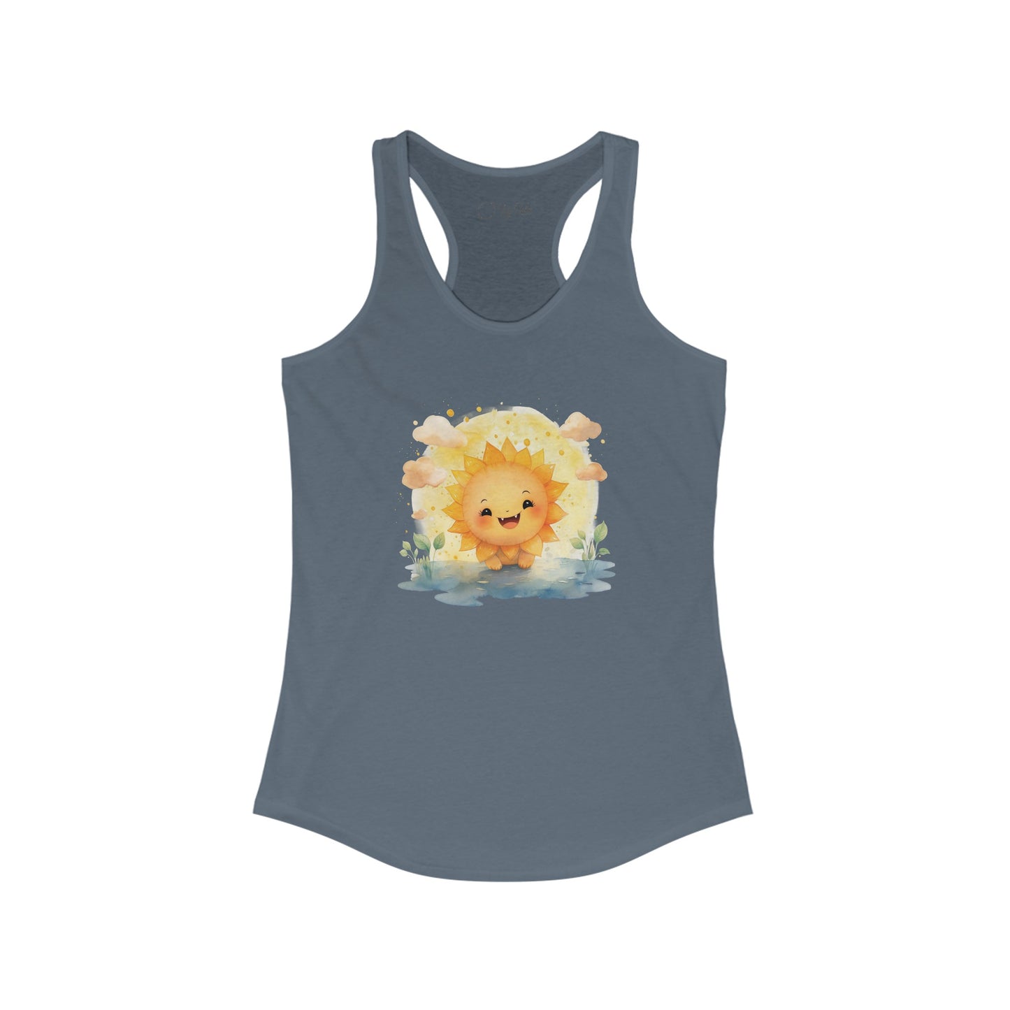 Cute Watercolor Sun Racerback Tank