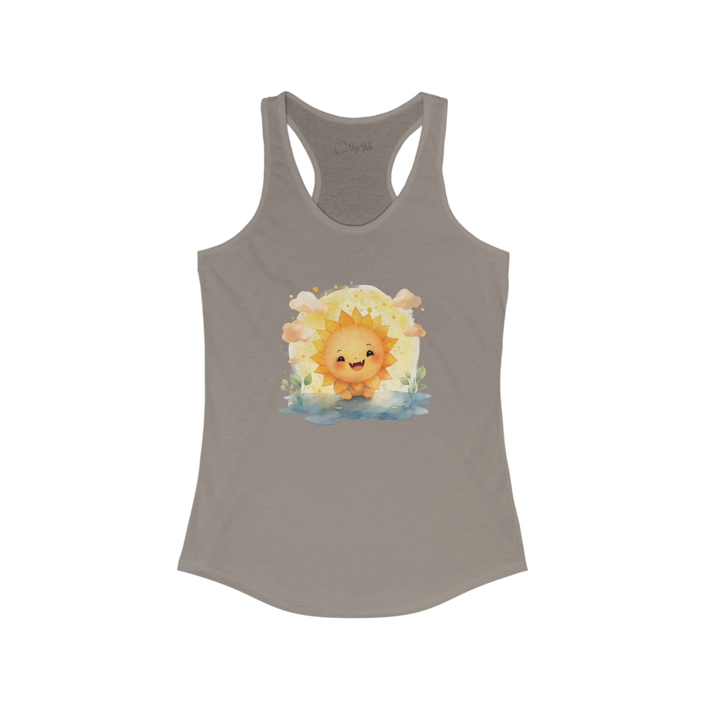Cute Watercolor Sun Racerback Tank