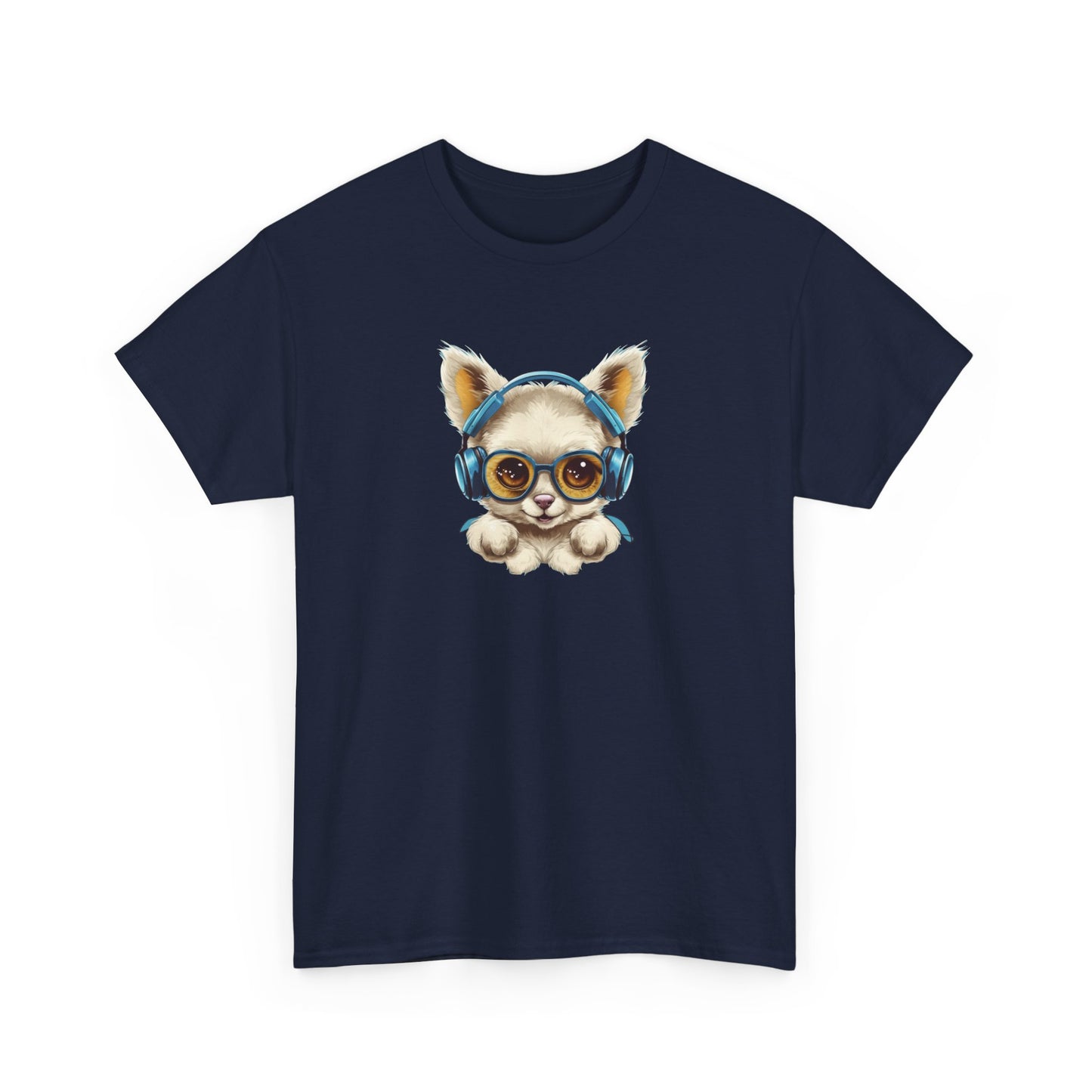 Puppy with Headphones Short Sleeve Tee