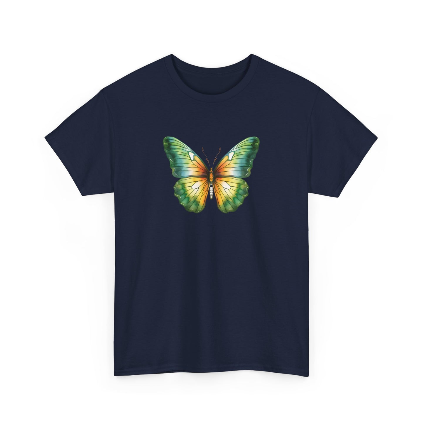 Green Watercolor Butterfly Short Sleeve Tee