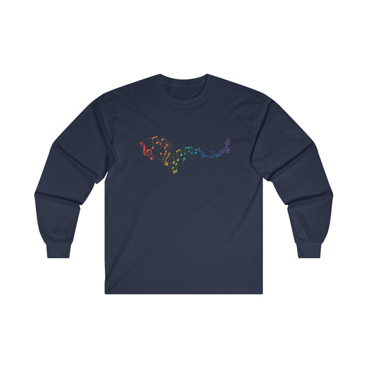 Colorful Music Notes Long Sleeve Tee