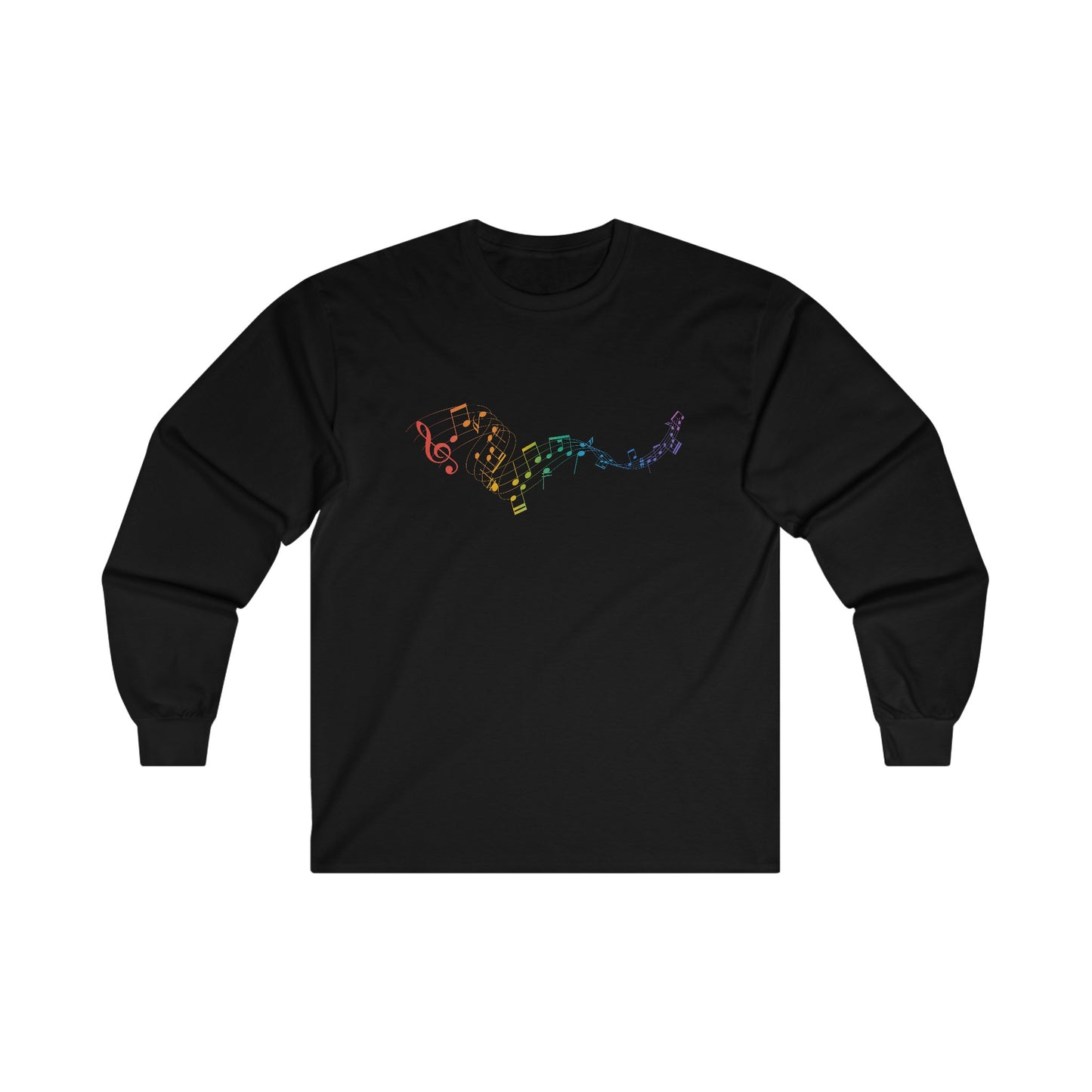Colorful Music Notes Long Sleeve Tee