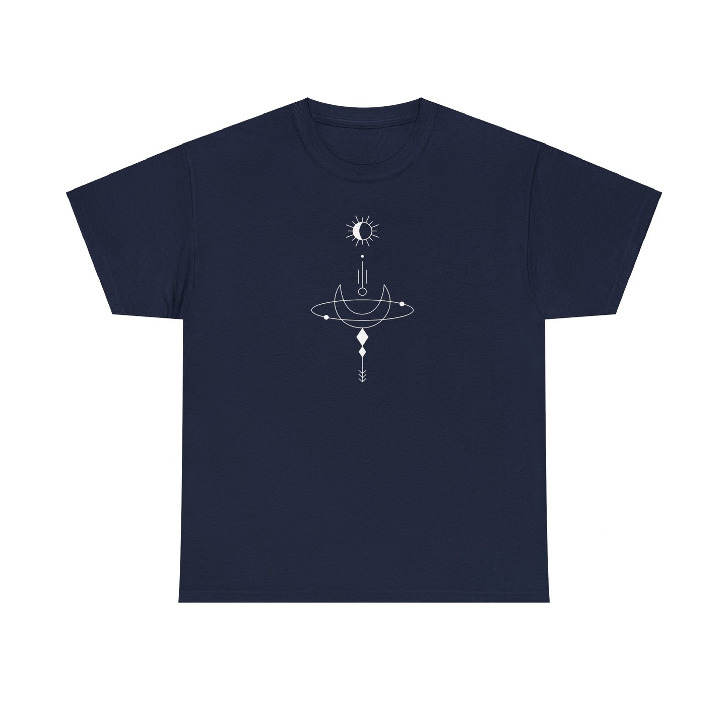 Linear Sun and Moon Short Sleeve Tee