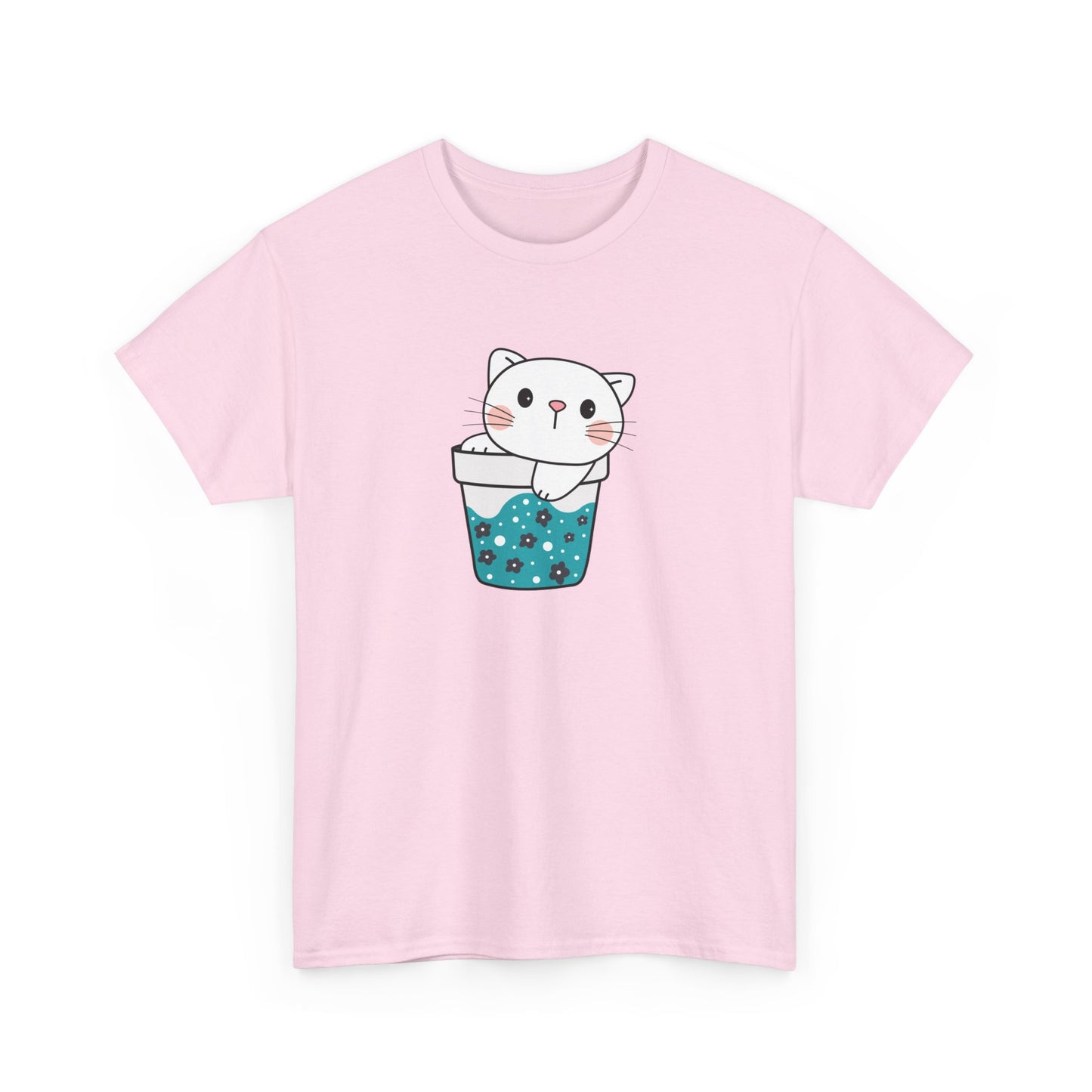 Cute Cat Cup Short Sleeve Tee