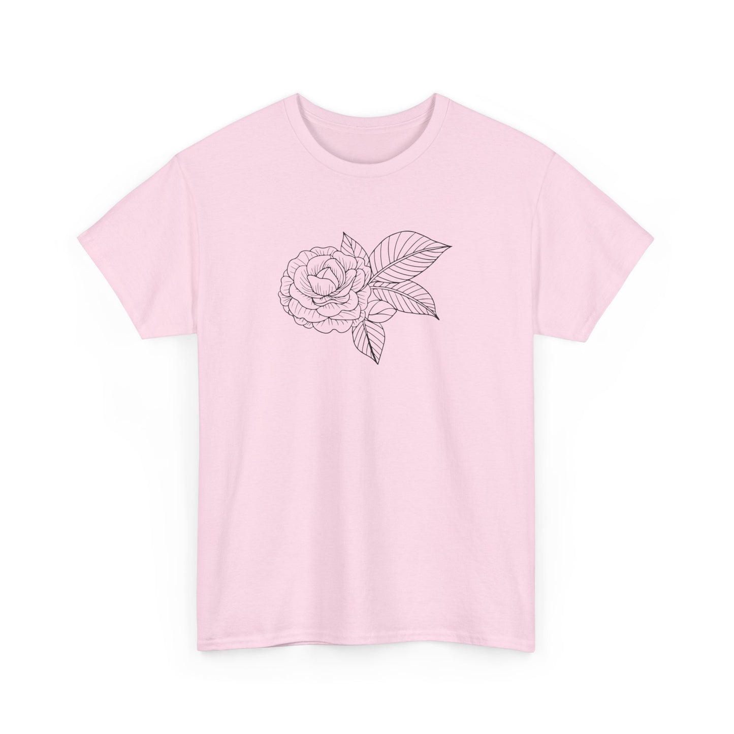 Rose with Leaves Short Sleeve Tee