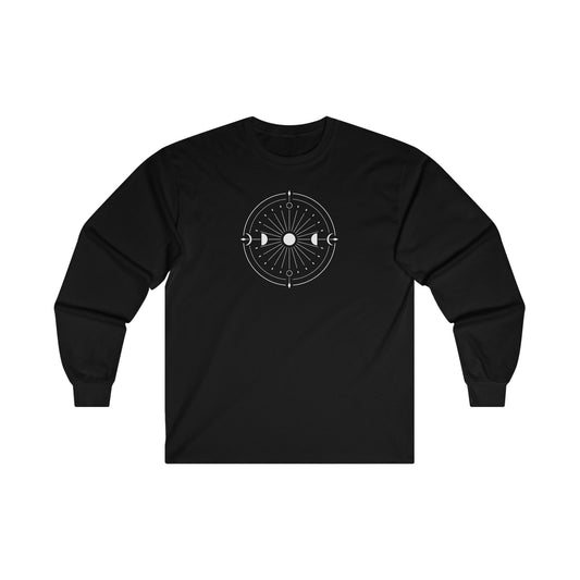 Moon Phases Circle Long Sleeve Tee