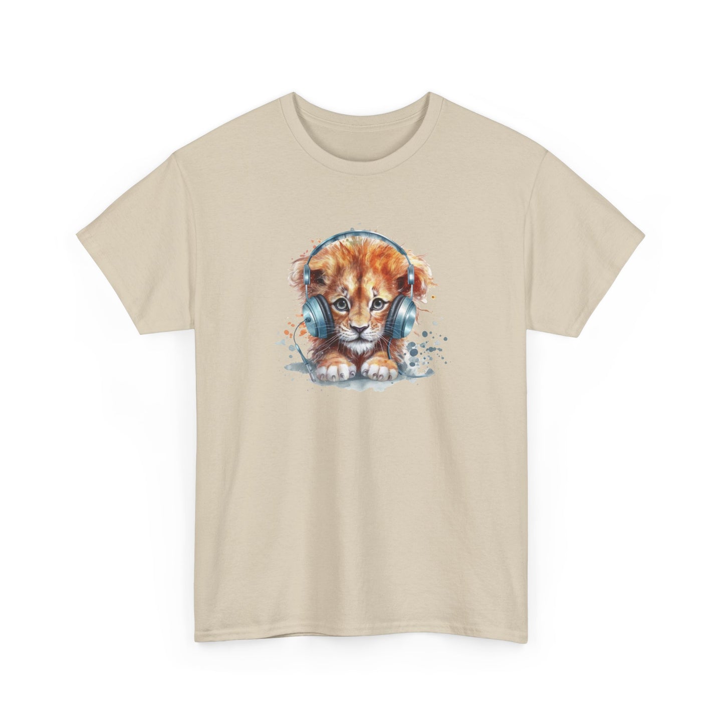 Lion with Headphones Short Sleeve Tee