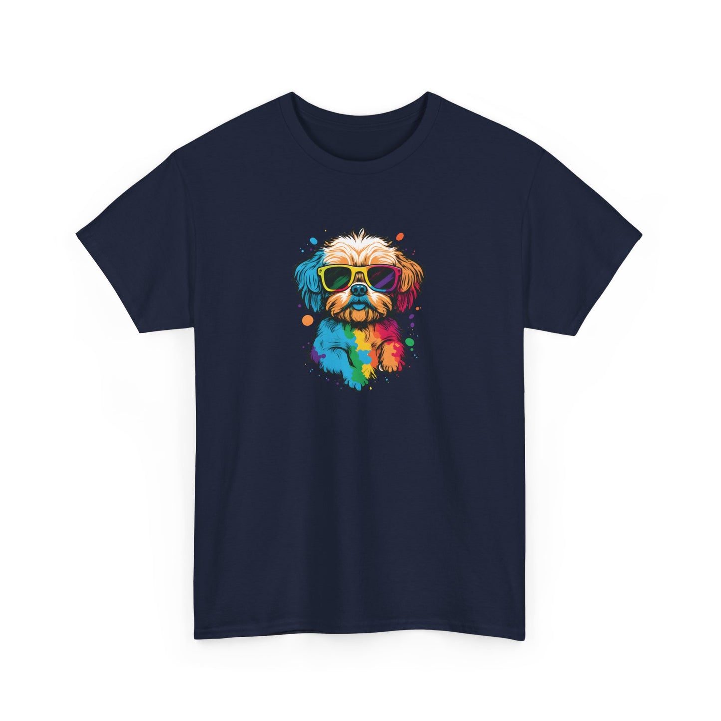 Dog with Sunglasses Short Sleeve Tee 003