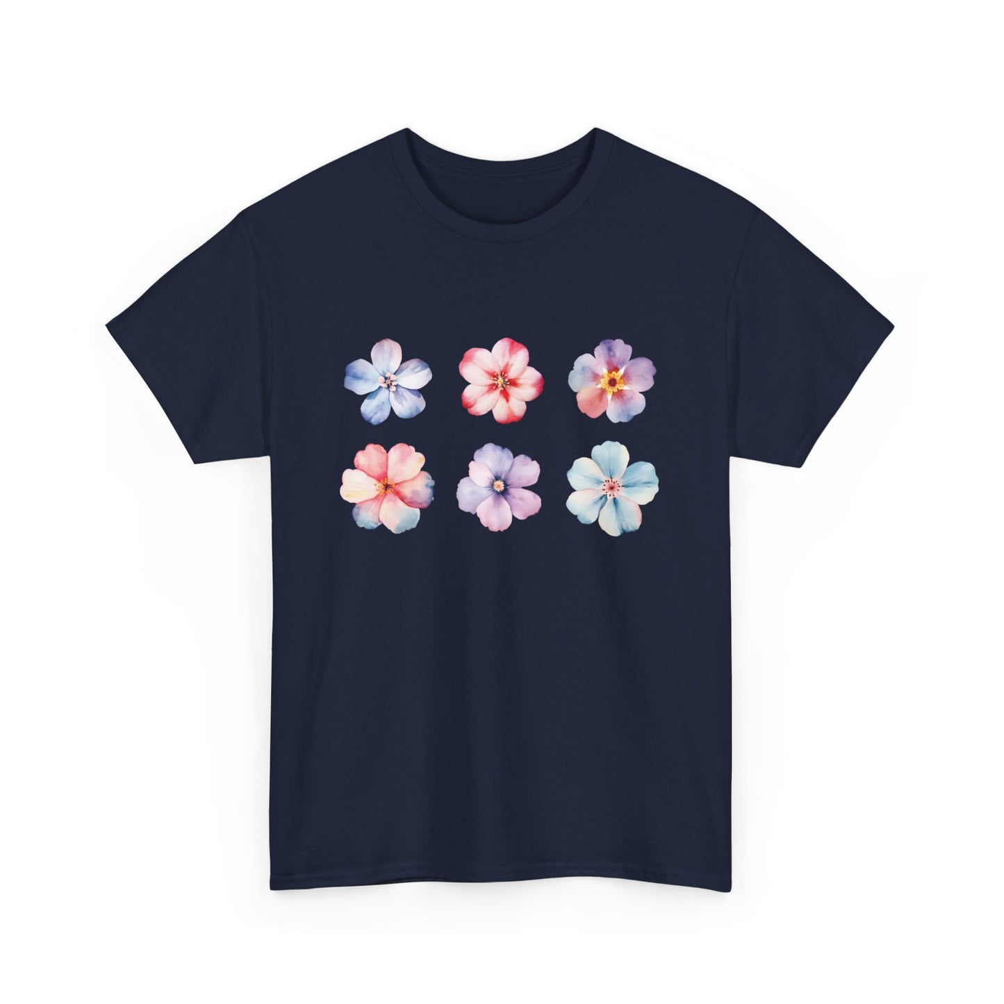 Watercolor Flowers Set Short Sleeve Tee
