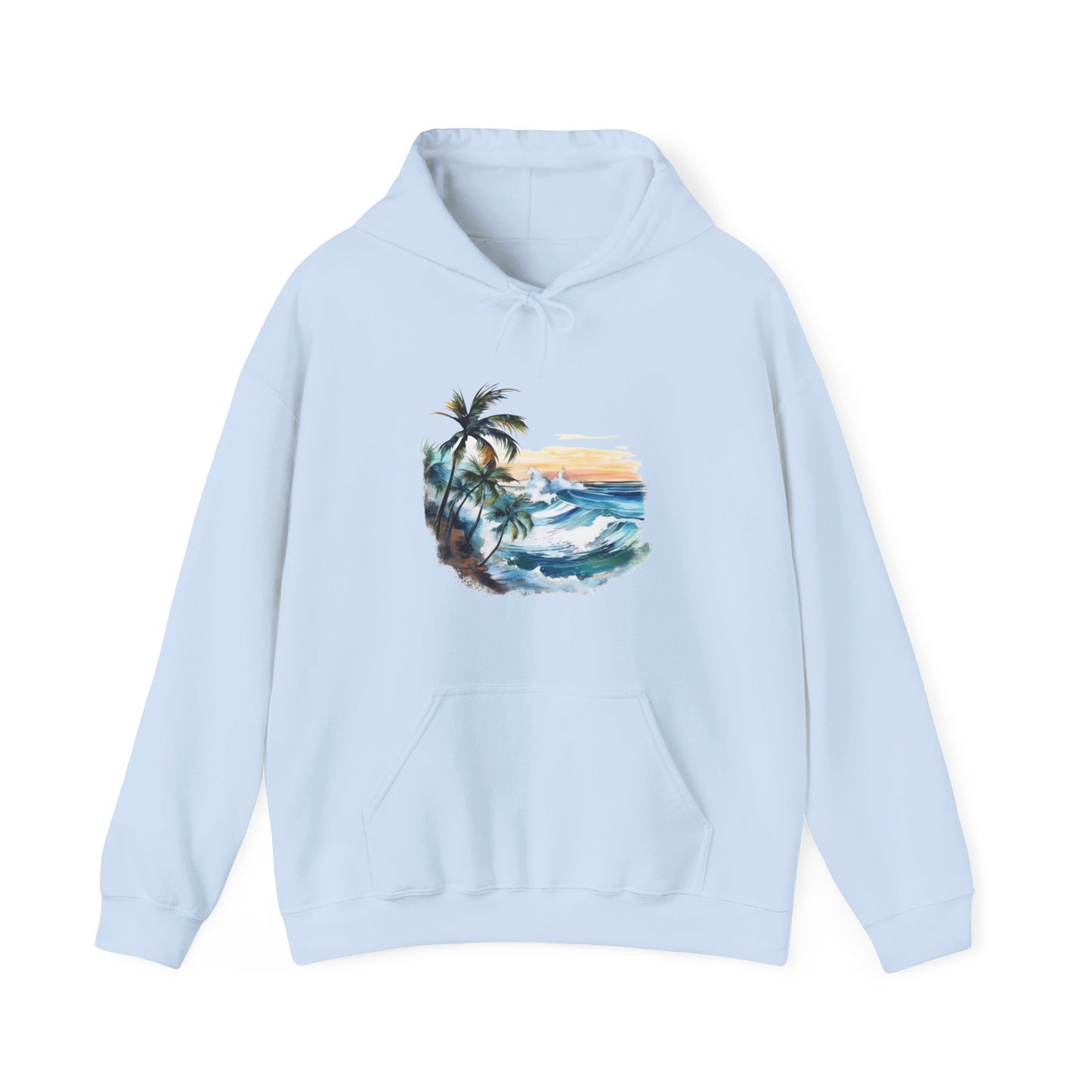 Watercolor Tropical Hooded Sweatshirt