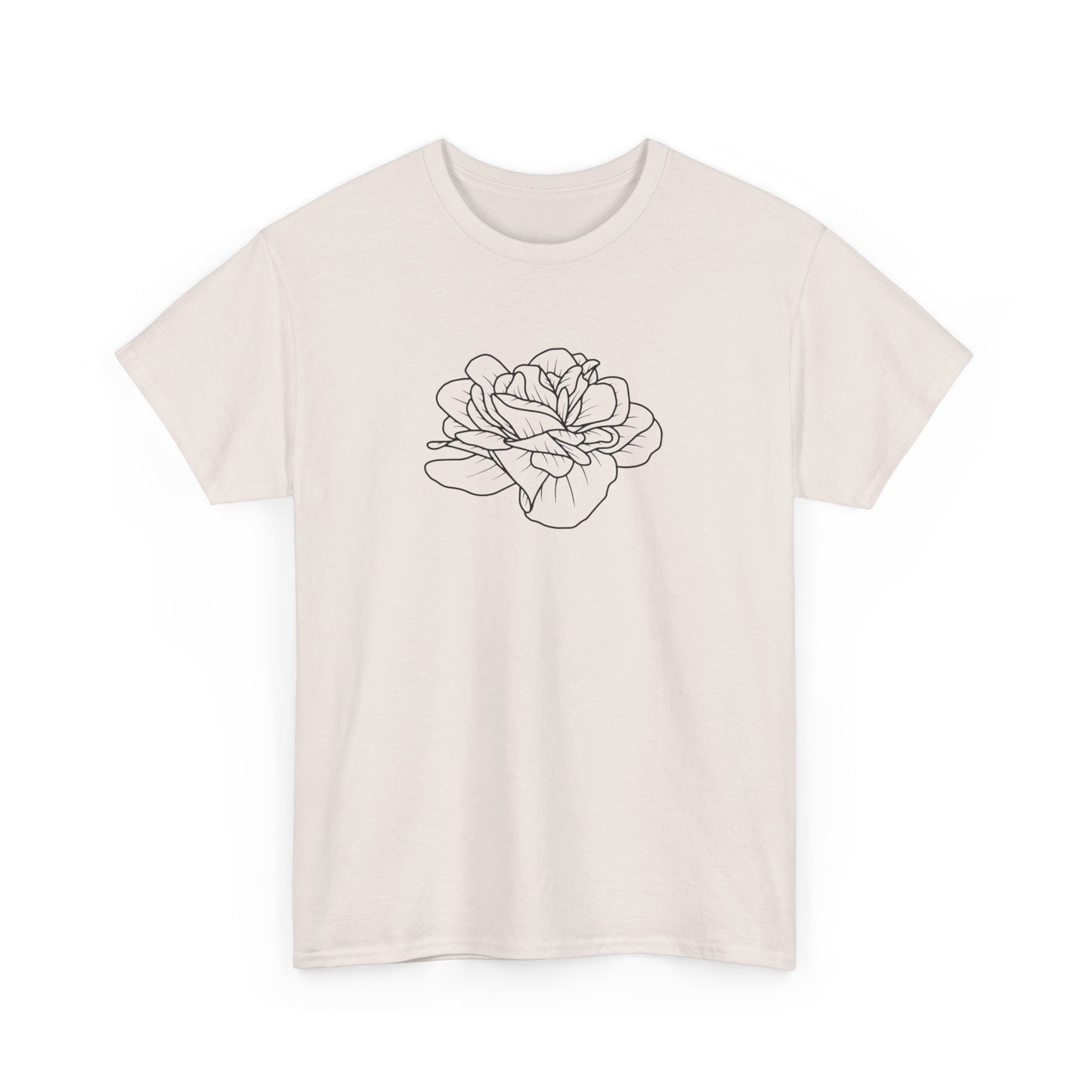 Rose Outline Short Sleeve Tee