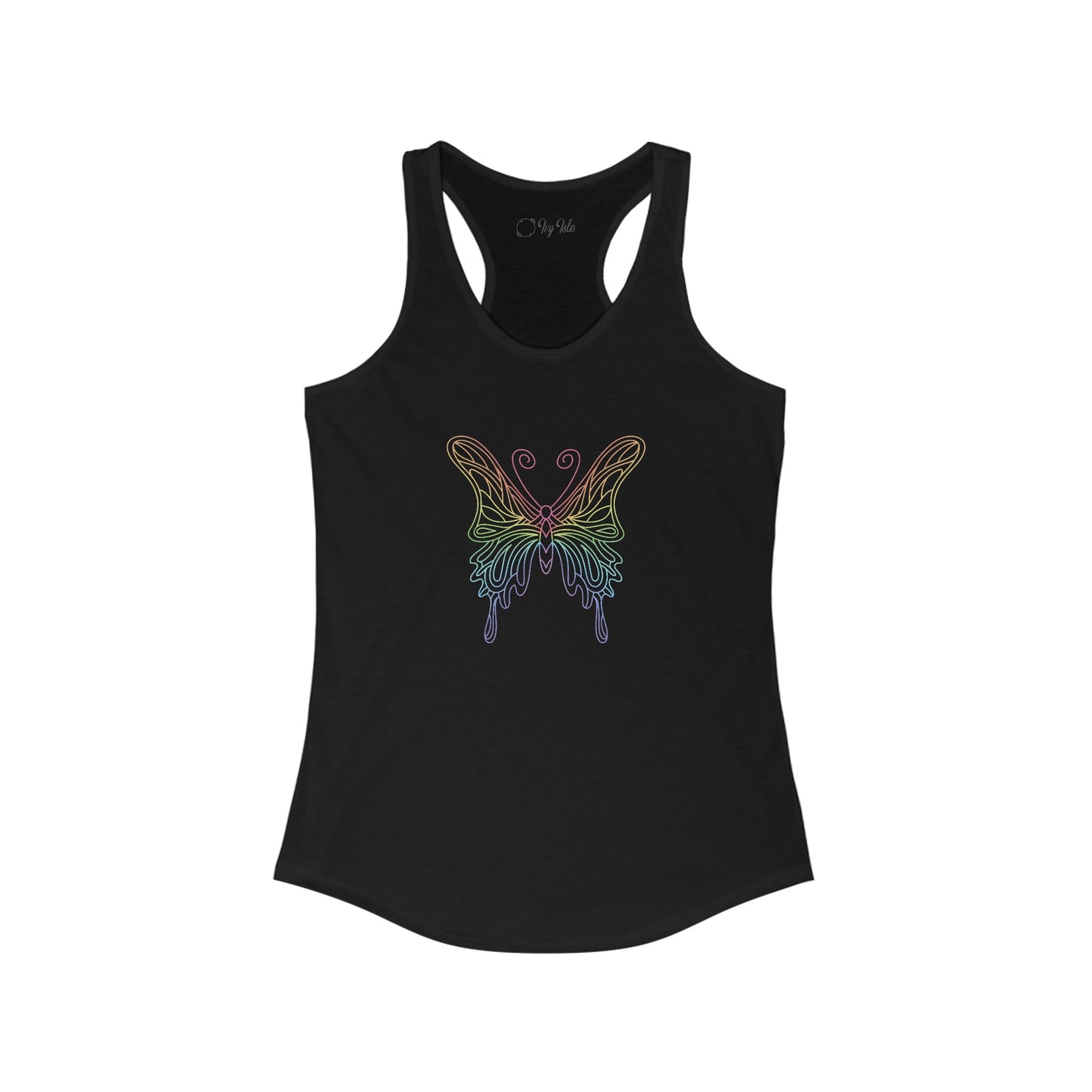 Colorful Pretty Butterfly Racerback Tank