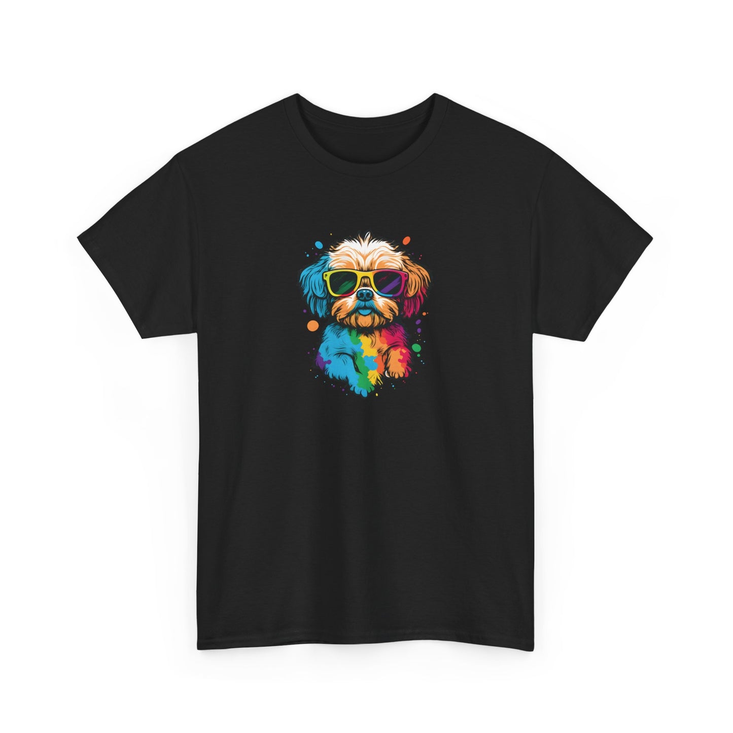 Dog with Sunglasses Short Sleeve Tee 003
