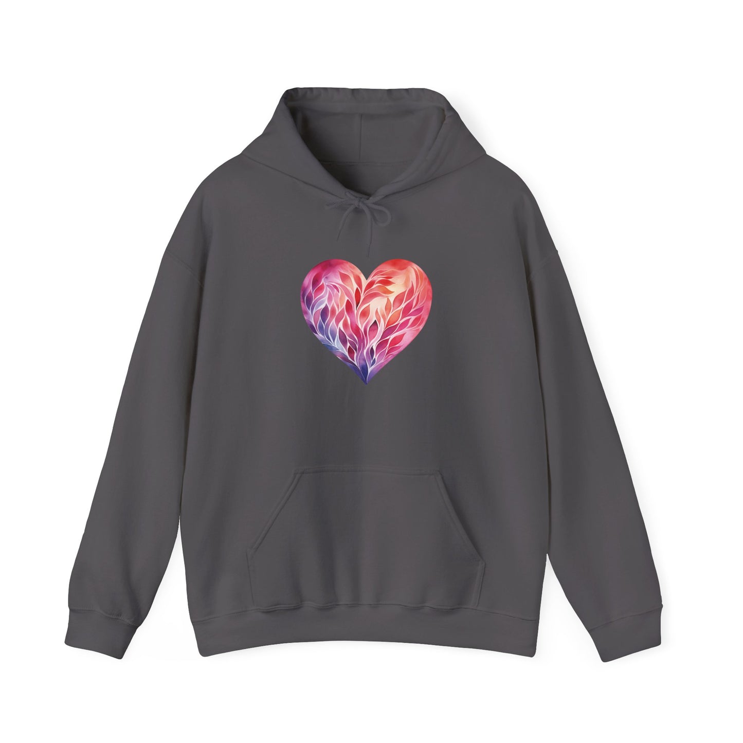 Watercolor Heart Hooded Sweatshirt 004