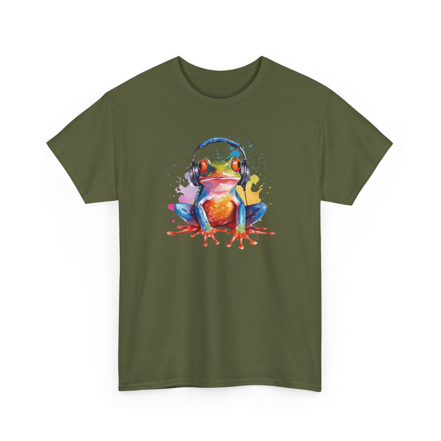 Frog with Headphones Short Sleeve Tee