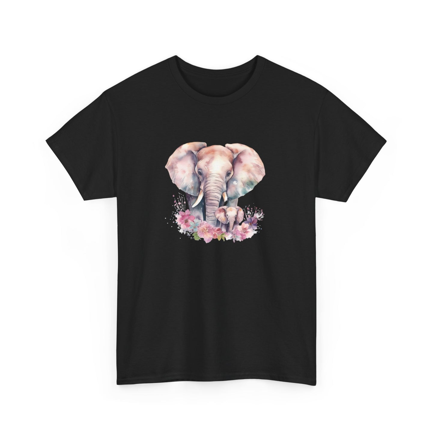 Watercolor Elephants Short Sleeve Tee