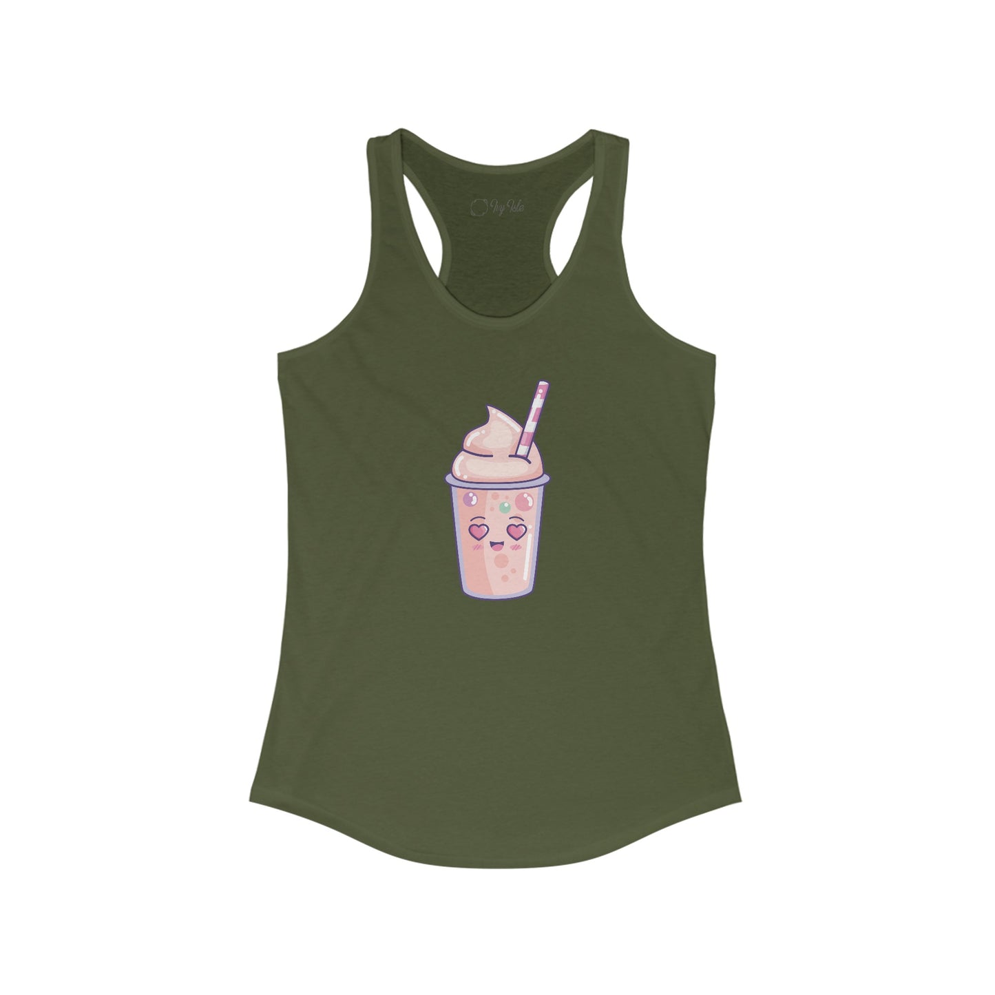 Cute Pink Milkshake Racerback Tank
