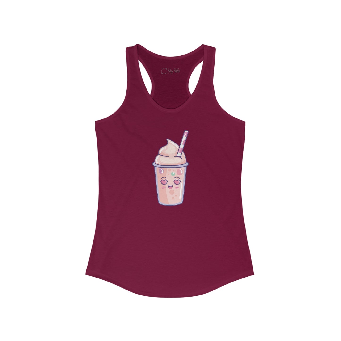 Cute Pink Milkshake Racerback Tank