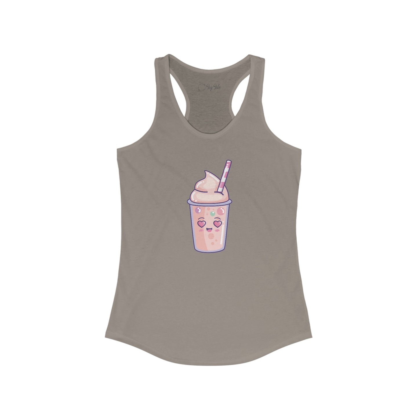 Cute Pink Milkshake Racerback Tank