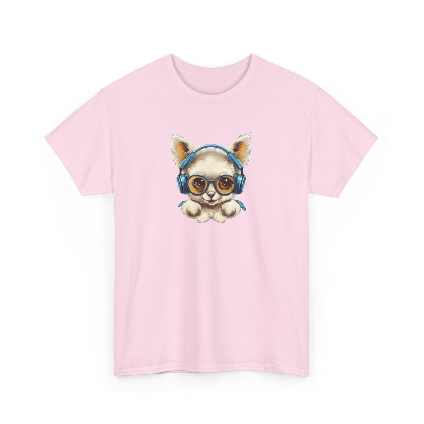 Puppy with Headphones Short Sleeve Tee