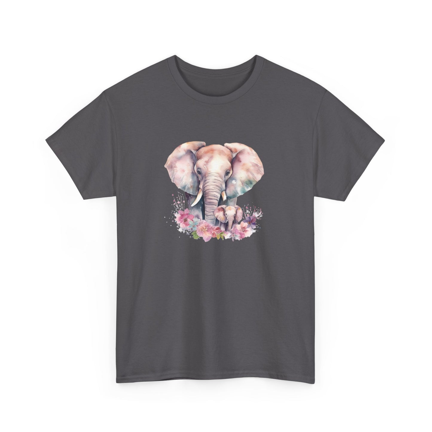 Watercolor Elephants Short Sleeve Tee