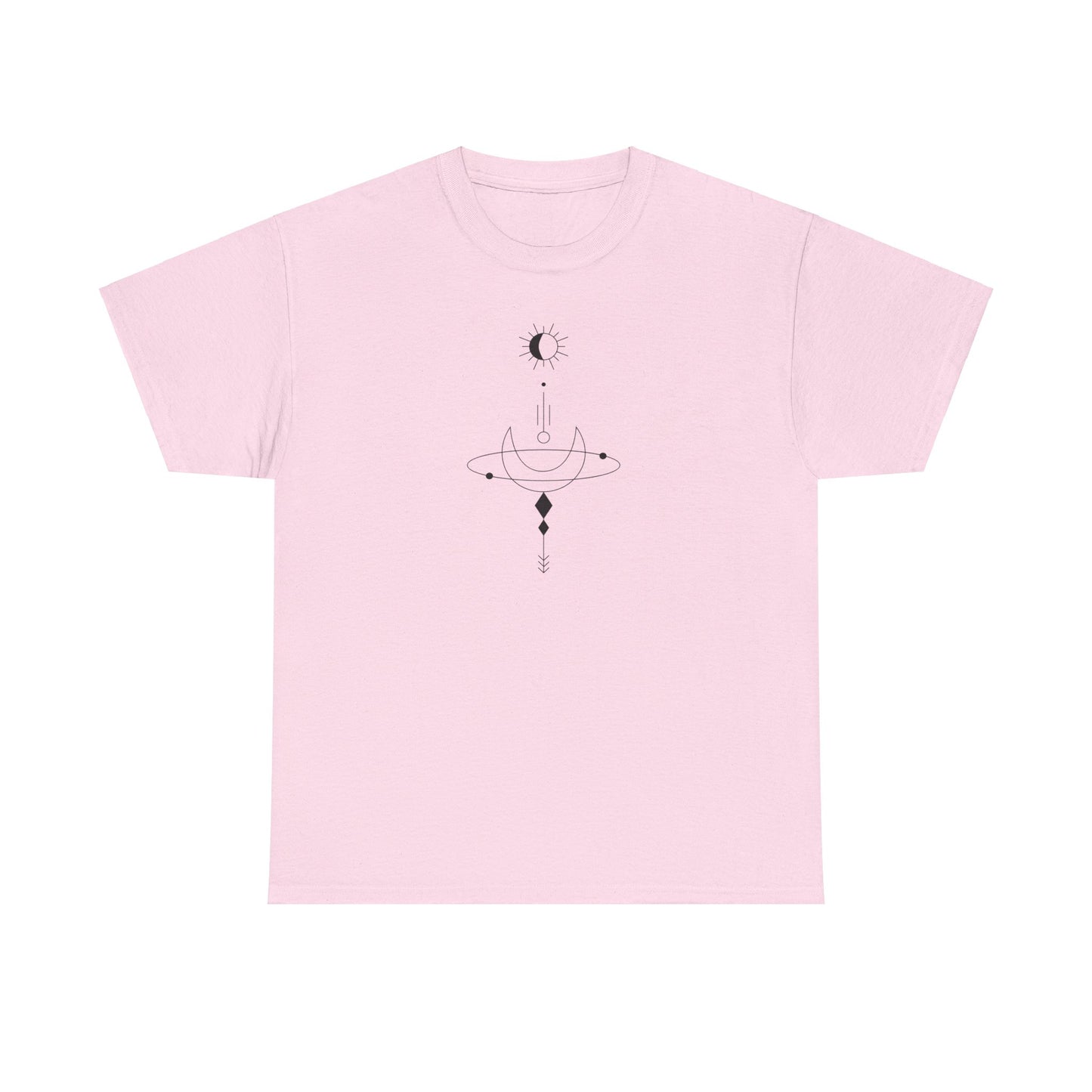 Linear Sun and Moon Short Sleeve Tee