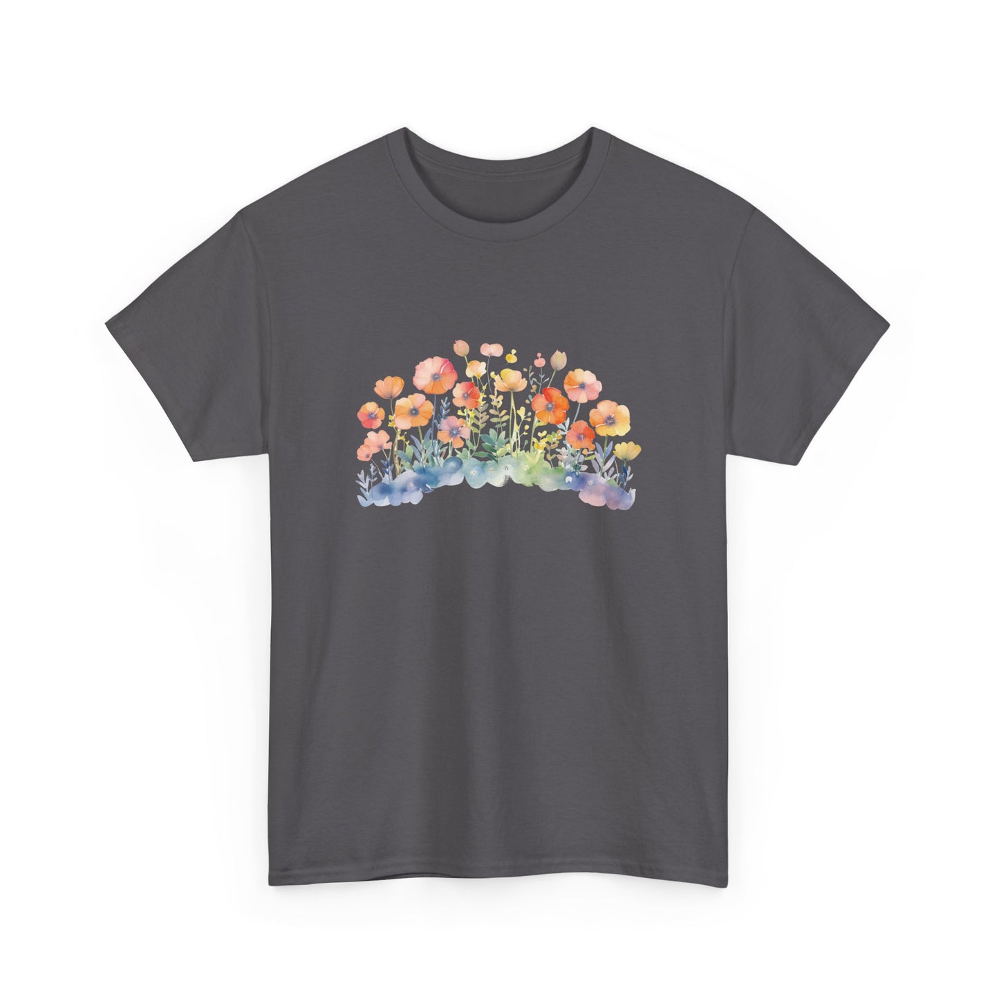 Pretty Watercolor Flowers Short Sleeve Tee