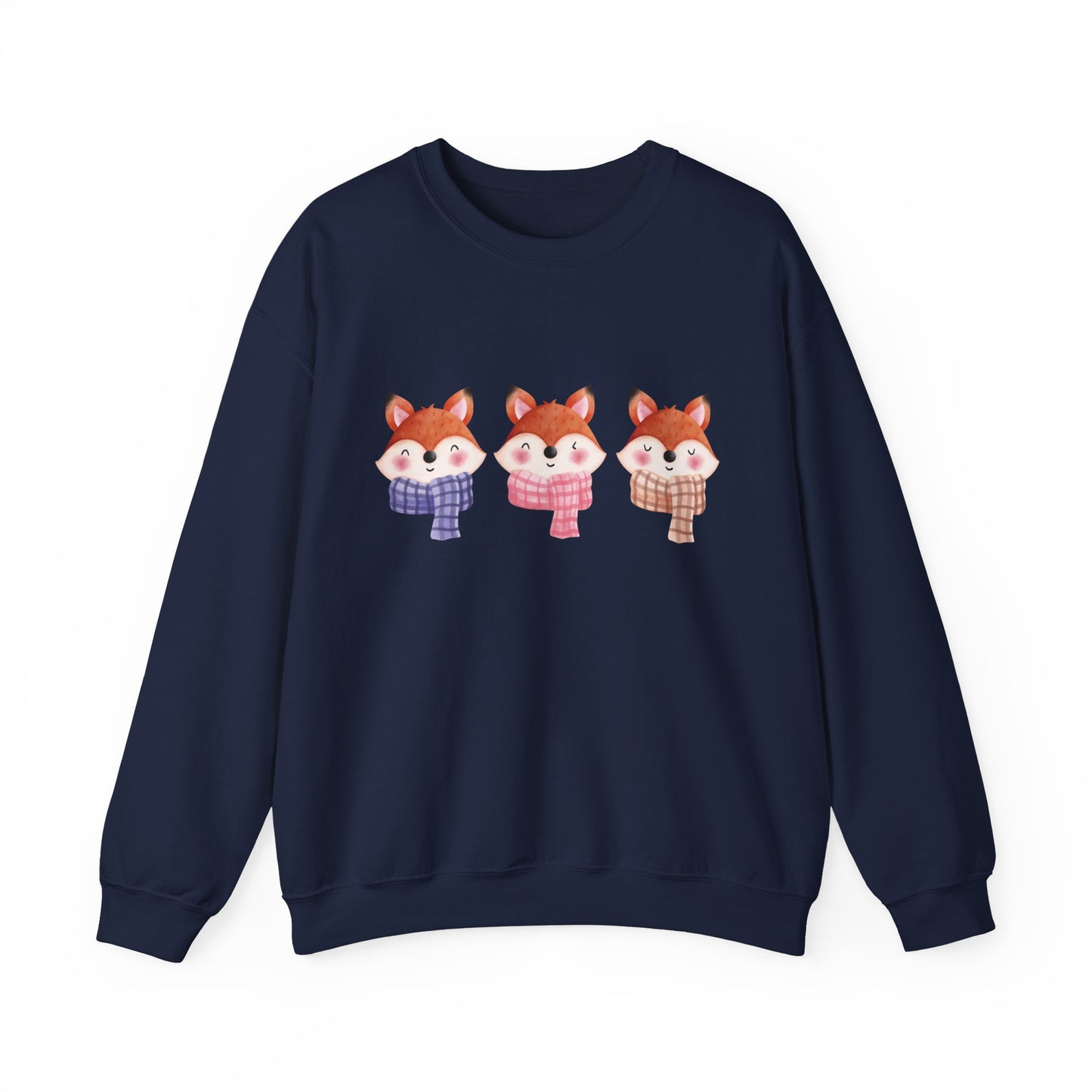 Cute Foxes in Scarves Sweatshirt