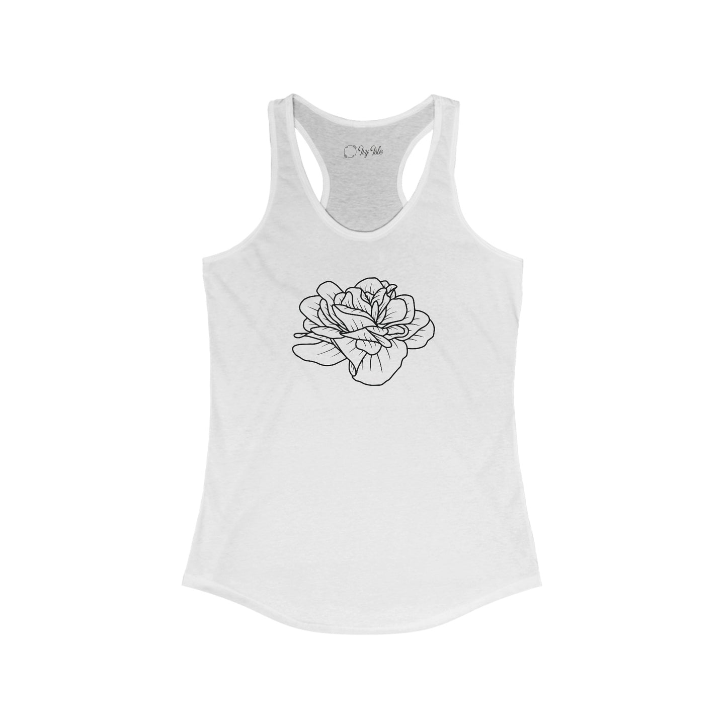 Rose Outline Racerback Tank