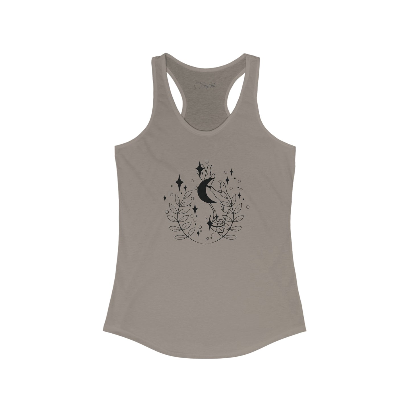 Crescent Moon and Leaves Racerback Tank