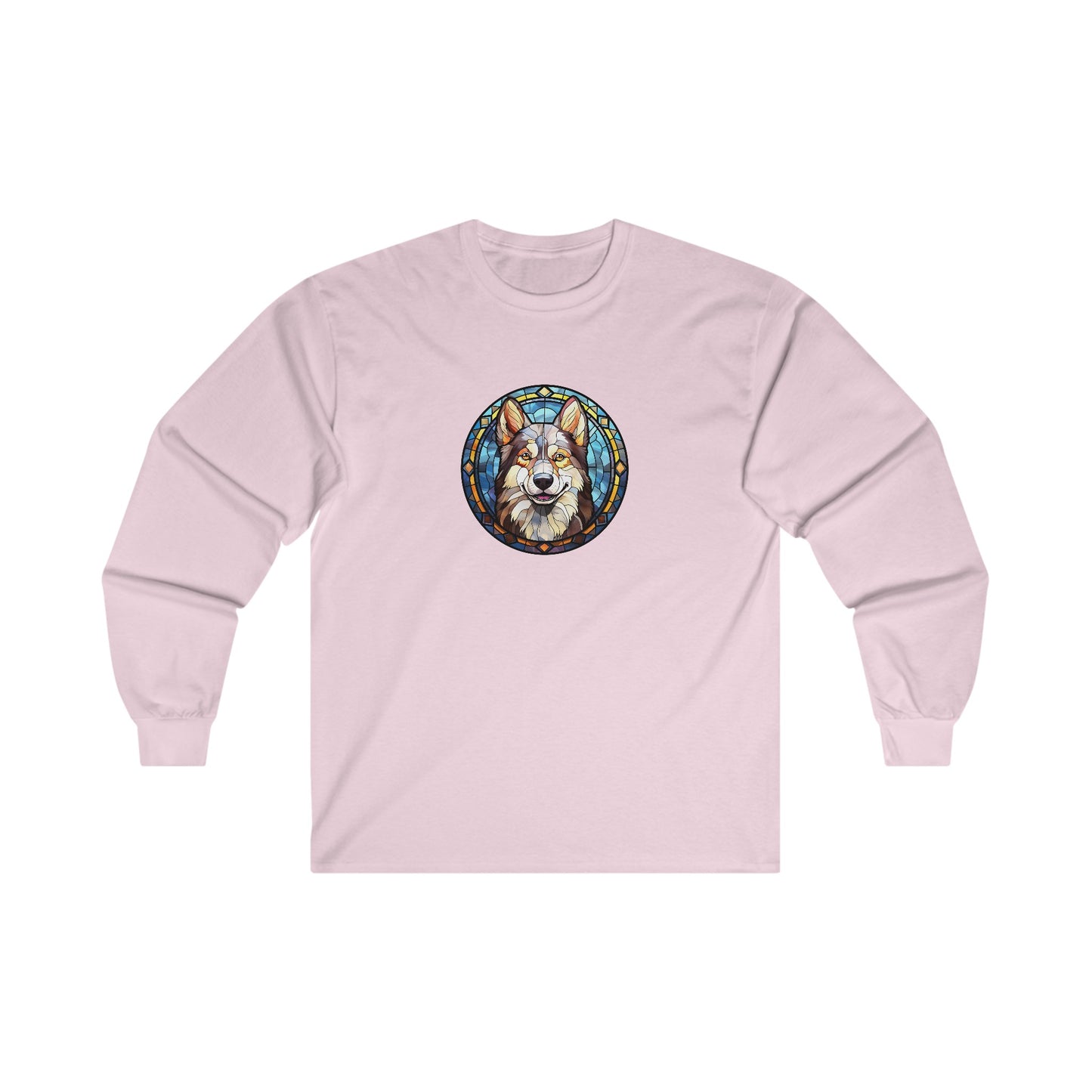 Stained Glass Husky Long Sleeve Tee