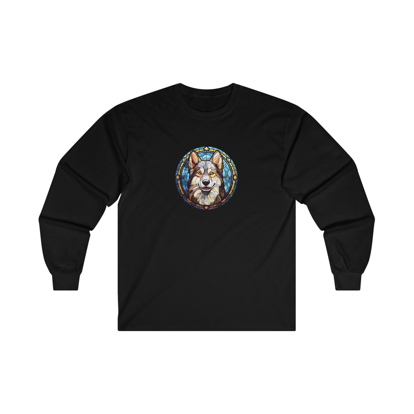 Stained Glass Husky Long Sleeve Tee