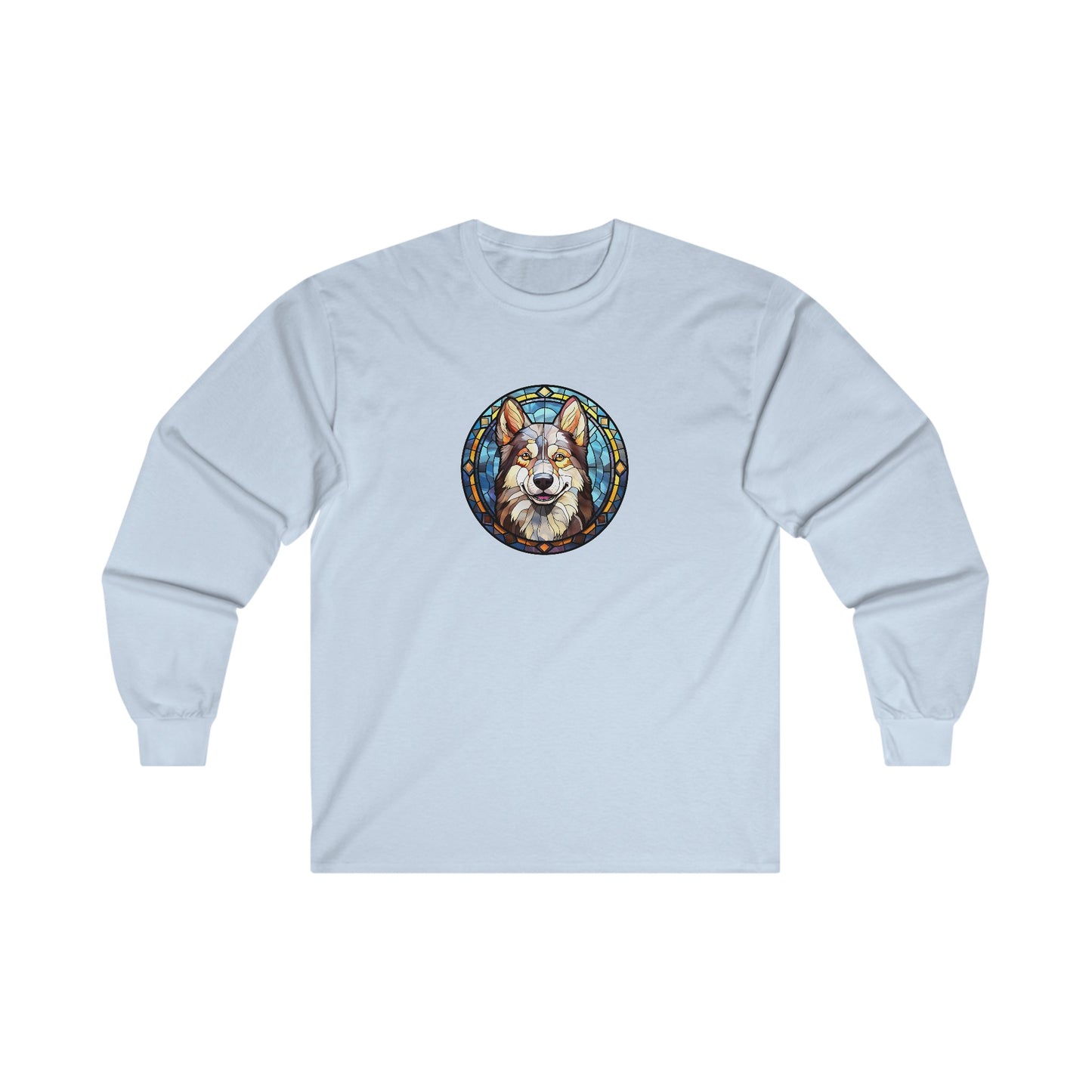 Stained Glass Husky Long Sleeve Tee