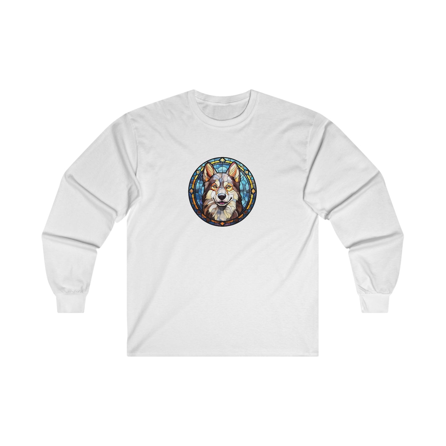 Stained Glass Husky Long Sleeve Tee