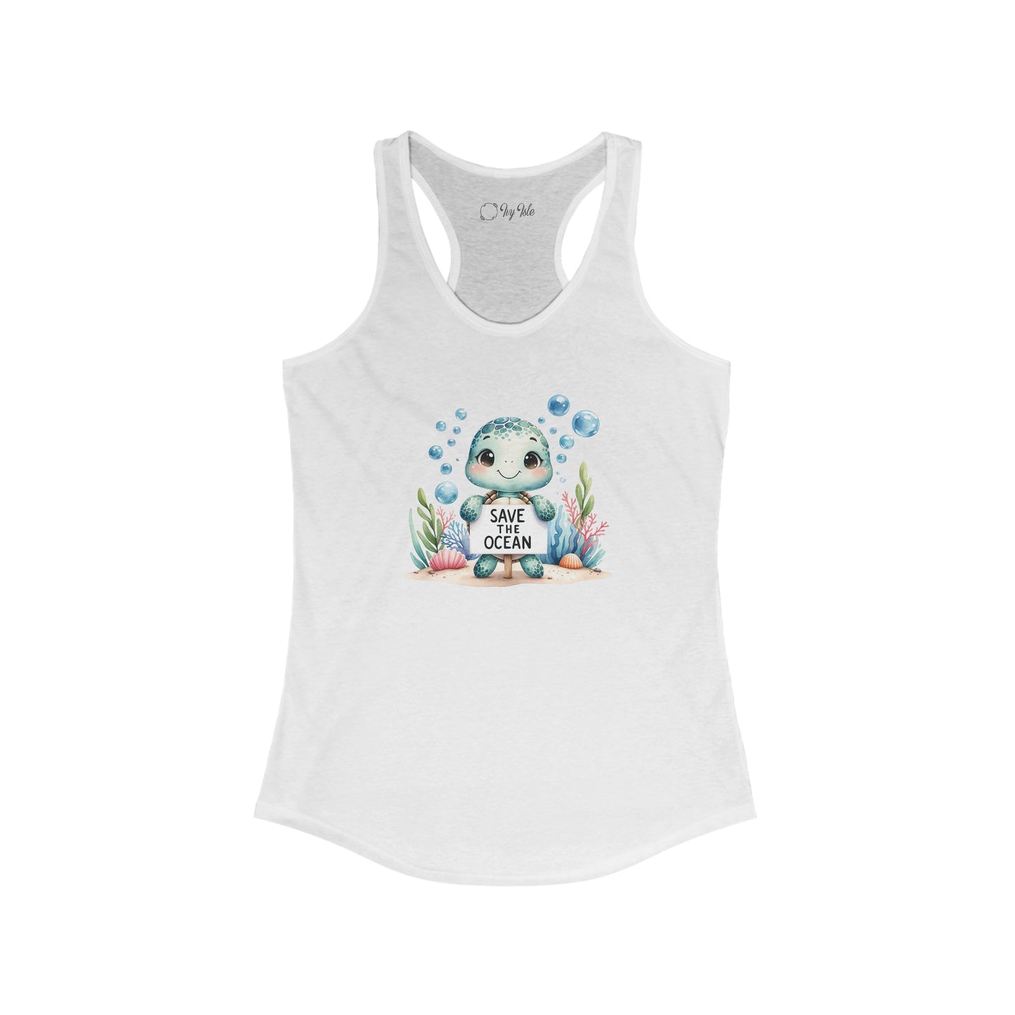 Save the Ocean Turtle Racerback Tank