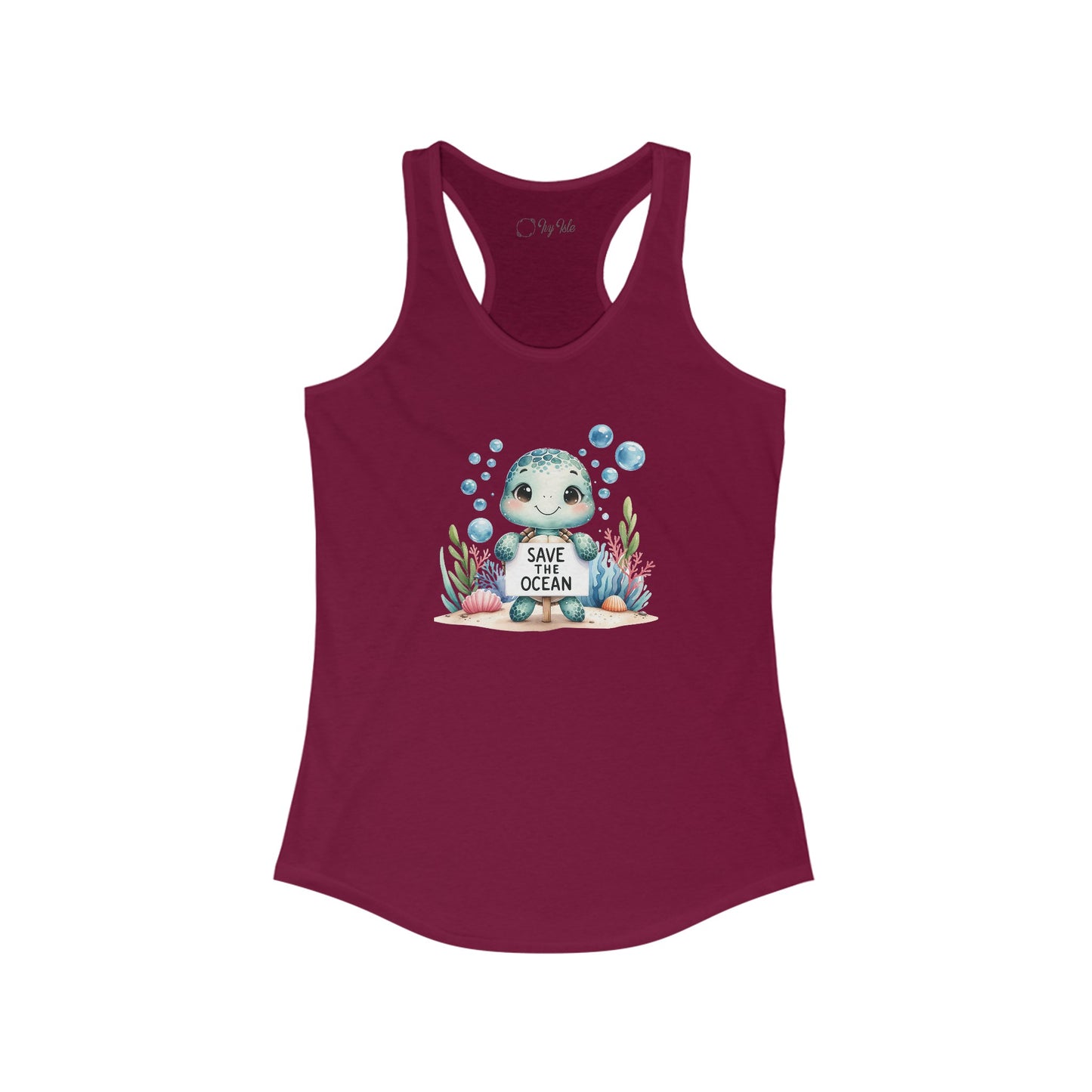 Save the Ocean Turtle Racerback Tank
