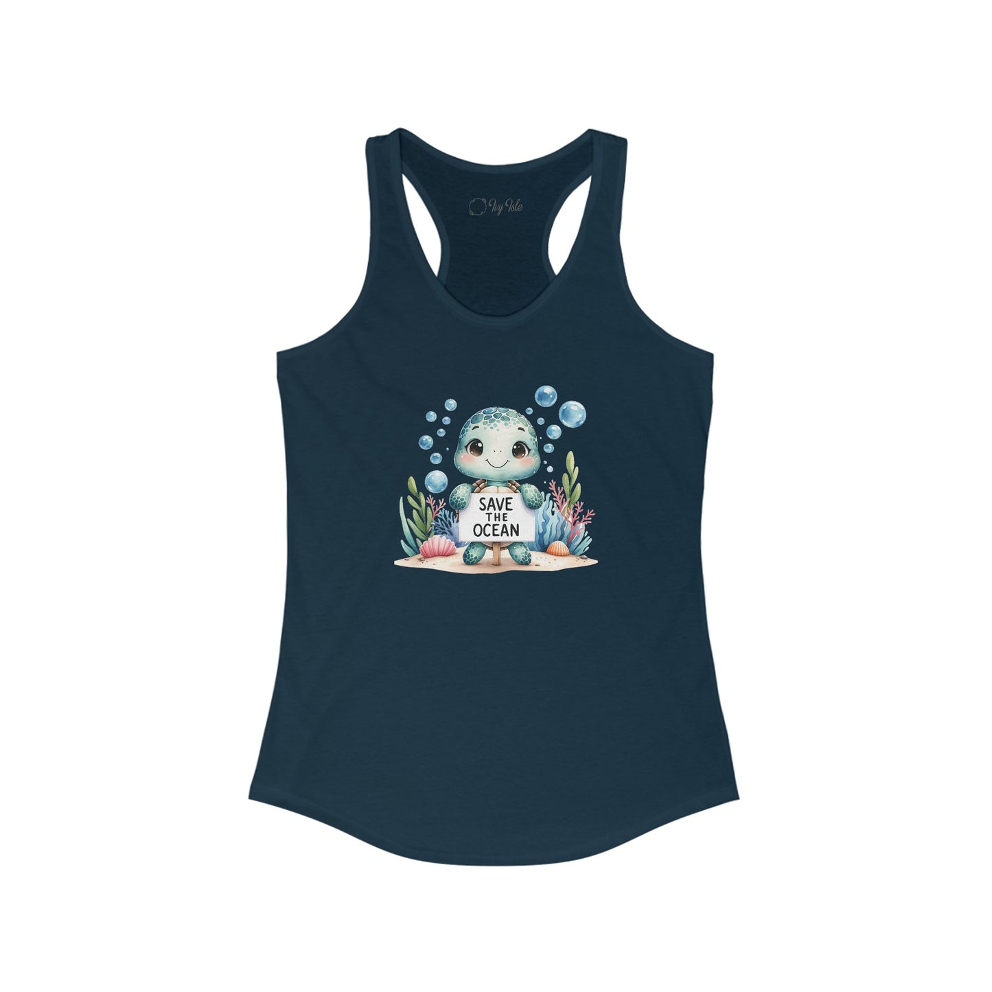 Save the Ocean Turtle Racerback Tank