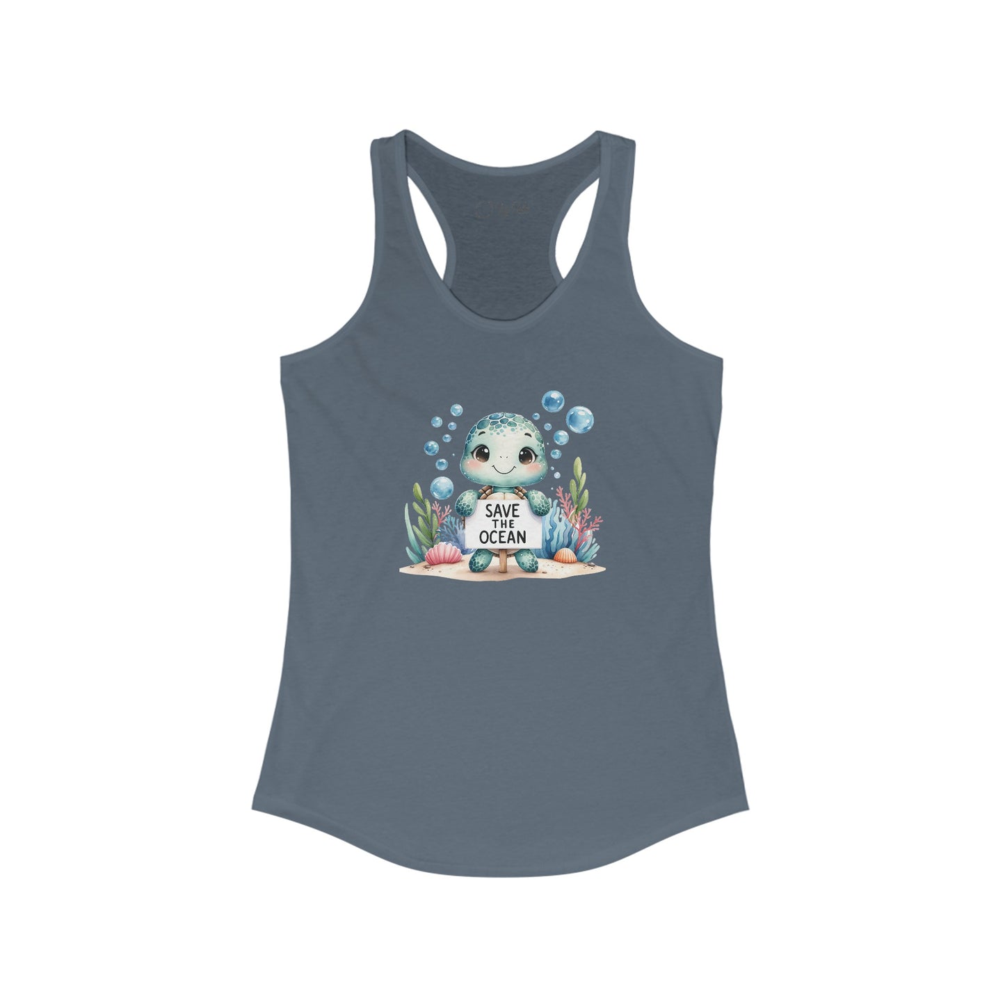 Save the Ocean Turtle Racerback Tank