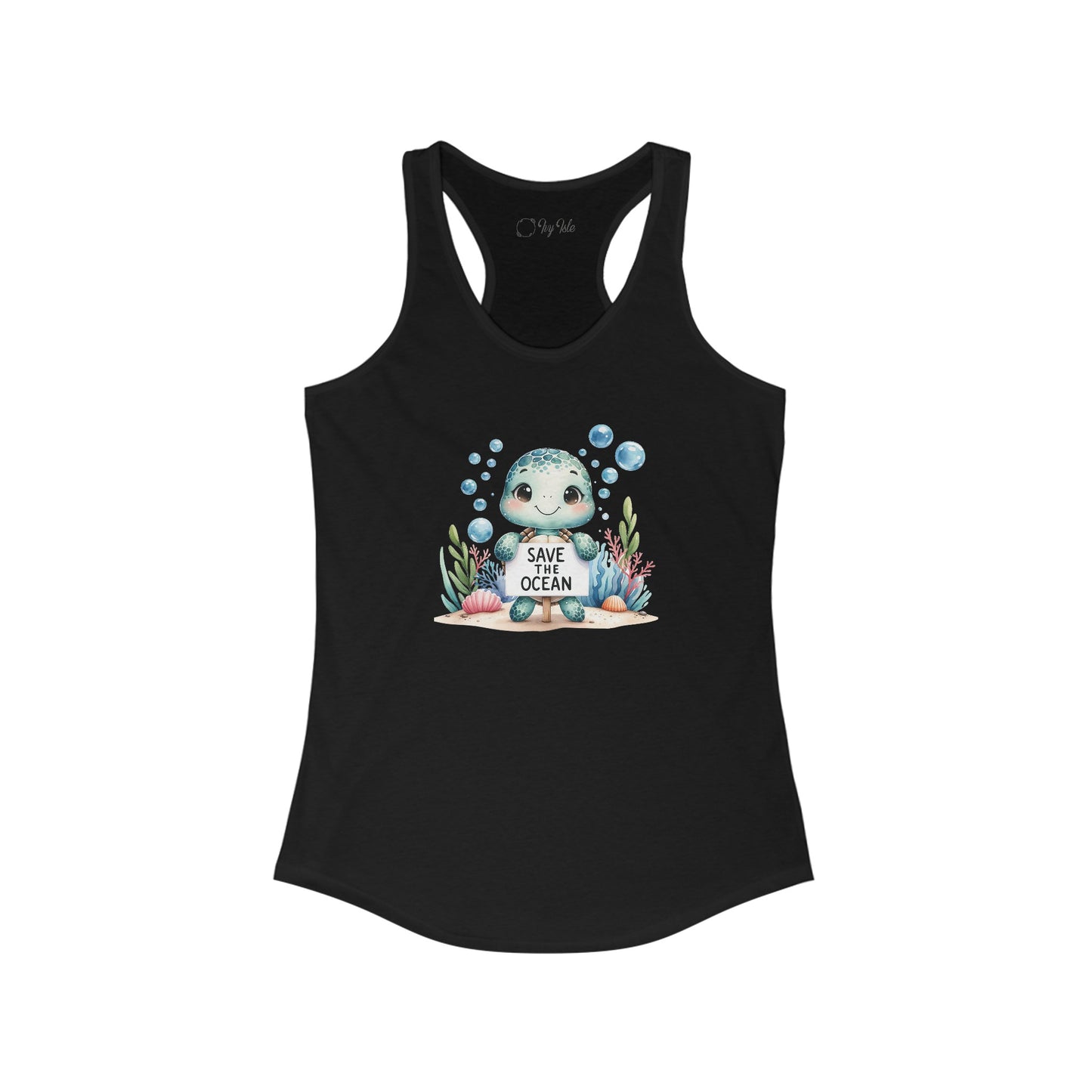 Save the Ocean Turtle Racerback Tank