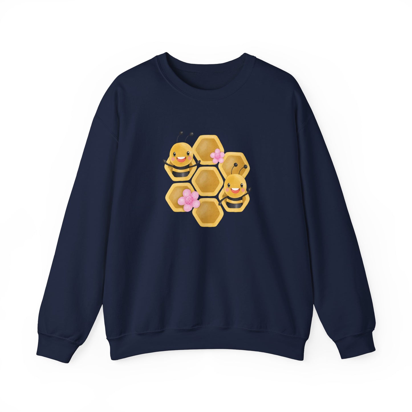 Cute Bee Honeycomb Sweatshirt