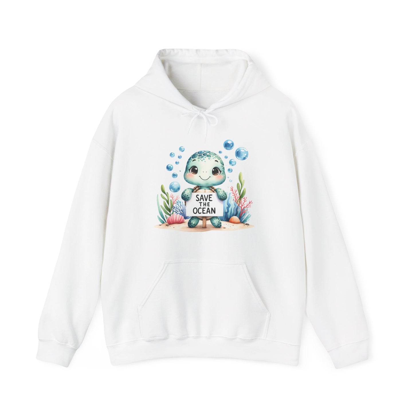 Save the Ocean Turtle Hooded Sweatshirt